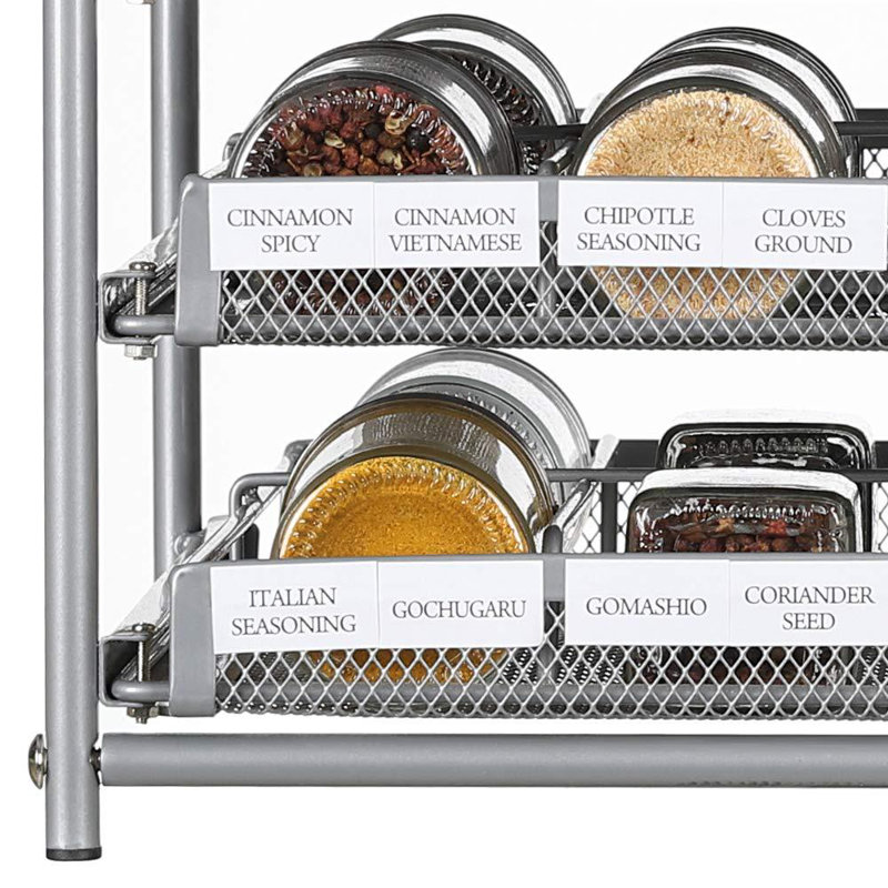 Hasson Freestanding Spice Rack, Silver