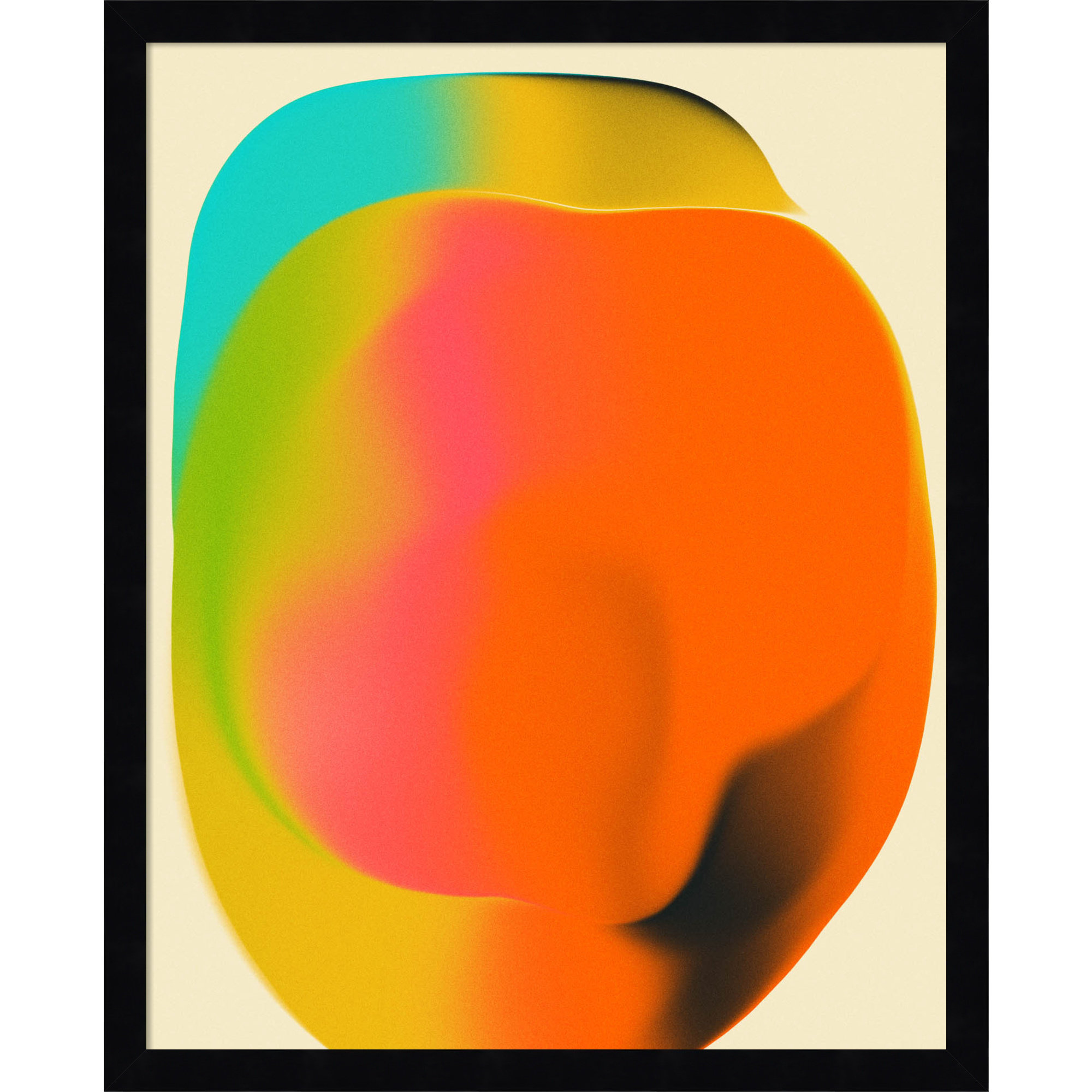 Smudge 2 by Jazzberry Blue, Black Framed, 21" H x 17" W
