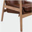 Ensemble de chaises en similicuir 2 pièces, fauteuil de style Mid-Century moderne, structure en bois massif, chaise de lecture et de loisirs, haut dossier, convient au salon-2117606934