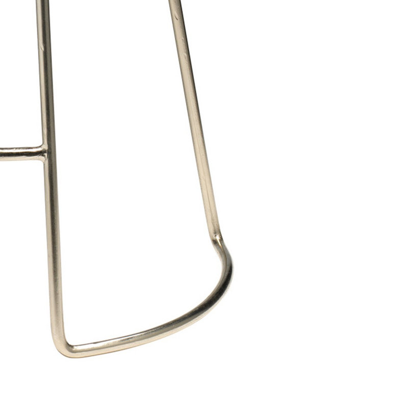  Tabouret de bar en métal avec repose-pieds - argent et gris H 30 po, Gris argenté, Grey