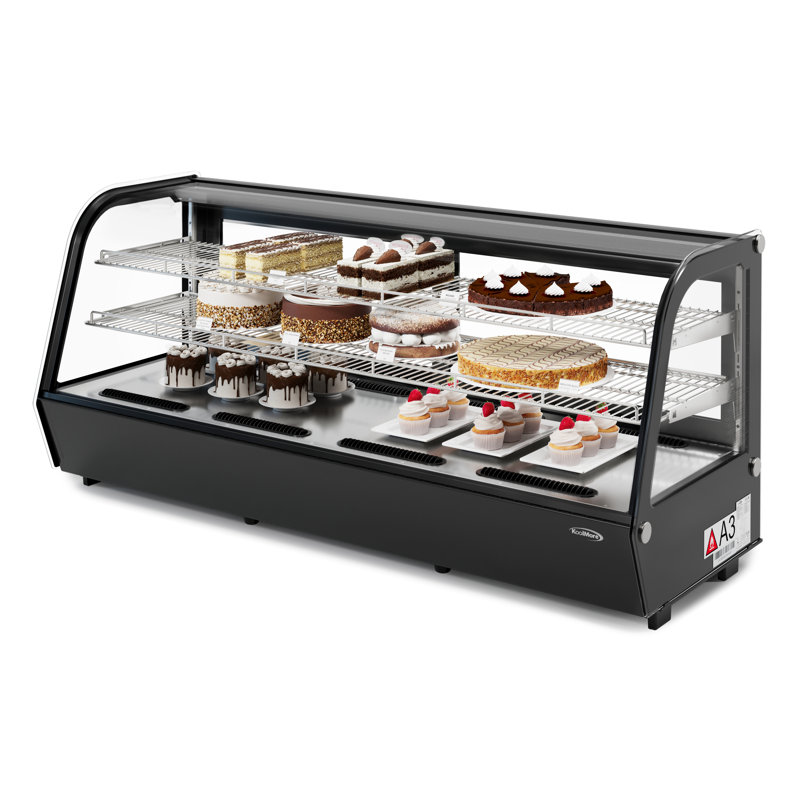 60 in. Countertop Bakery Display Refrigerator in Black, 8 cu. ft. (CDC-8C-BK), Black
