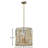 Gemma Key Three-Light Convertible Tall Drum Pendant w/ Crystal Rectangular Prisms-634255135