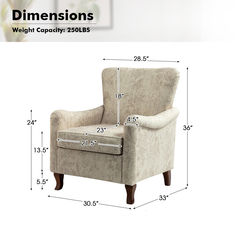 Fauteuil Alikah, Mélange de polyester et de lin