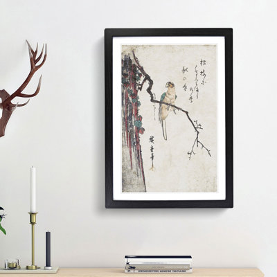Macaw Parrot by Utagawa Hiroshige - Framed Print