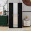Armoire 3 portes avec miroir, armoire avec tringle et 3 tablettes fixes-1968171700