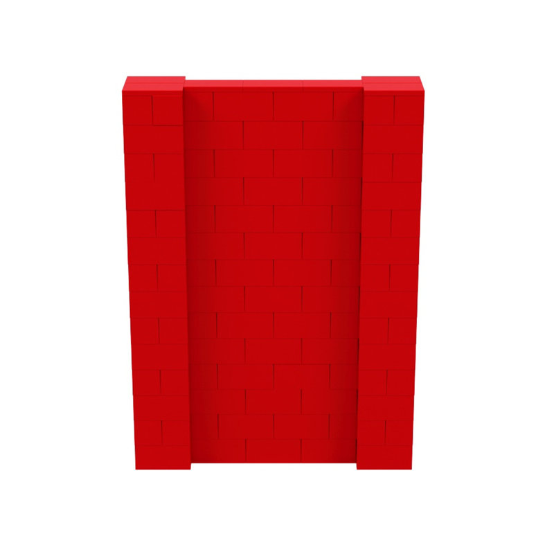 Ensemble mural de blocs géants 7 'T, H 84 po x L 60 po, Rouge