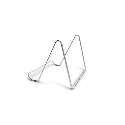 Chevalet métallique pour plateau de table, 4 po x 4 po, chrome