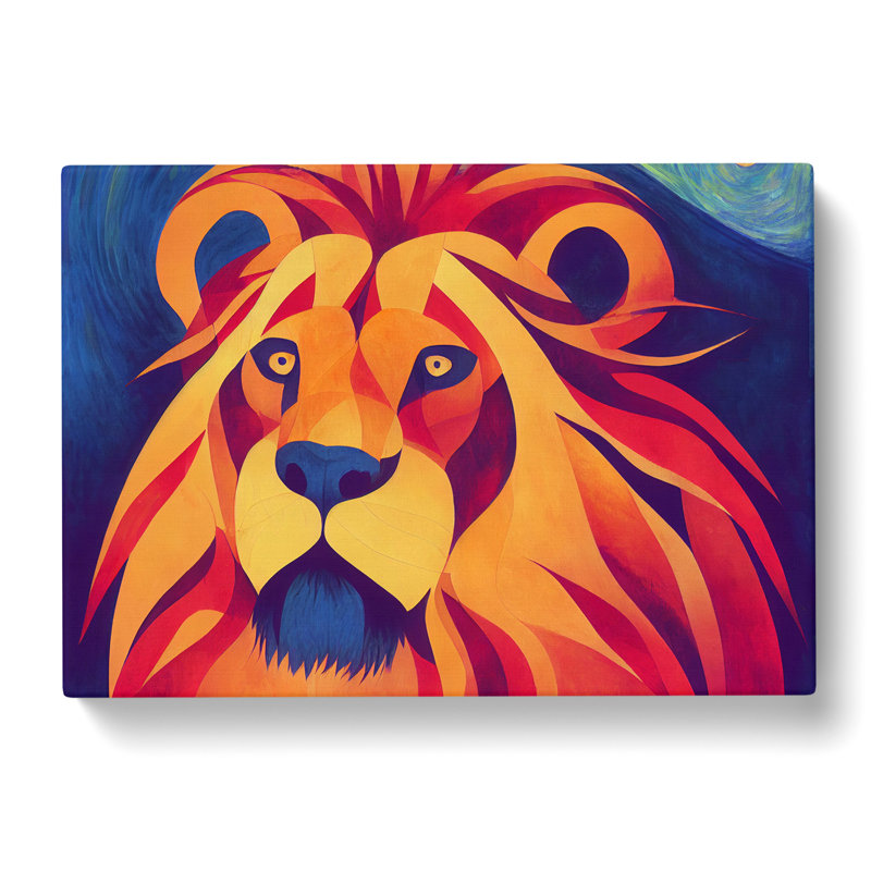 Brilliant Lion - Wrapped Canvas, 50cm H x 76cm W x 3cm D