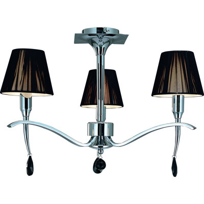 Plafonnier semi-encastré 3 lumières Daina