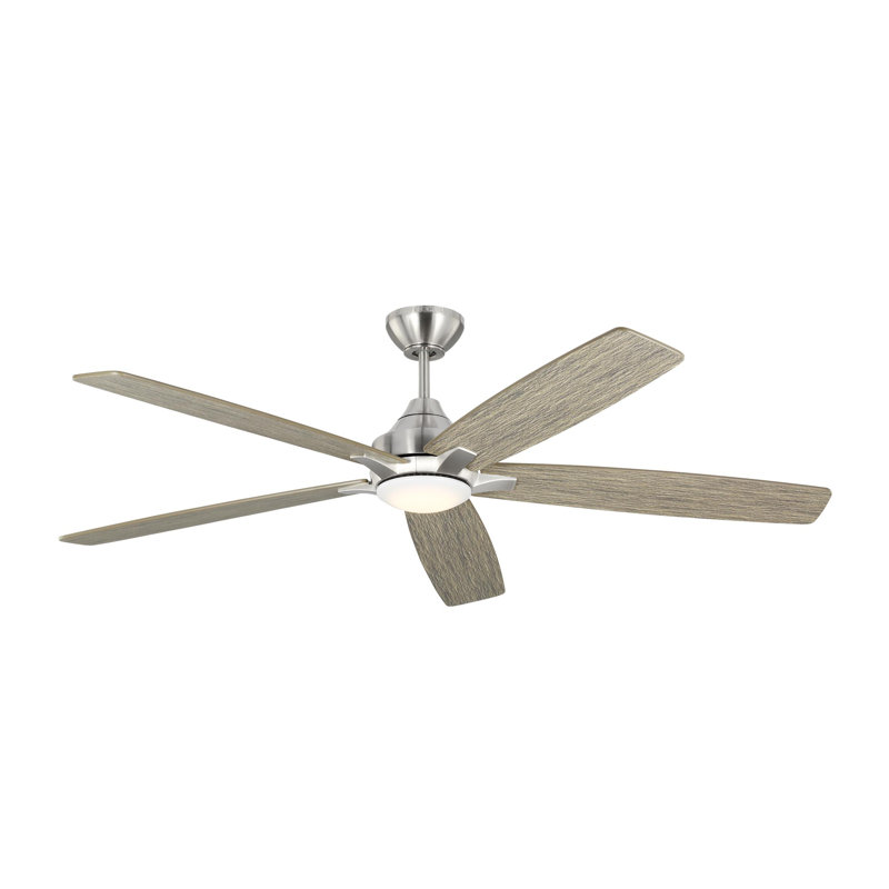 Ventilateur de plafond standard à DEL à 5 pales de 60 po Lise avec pièces de contrôle de ventilateur et ensemble d'éclairage inclus