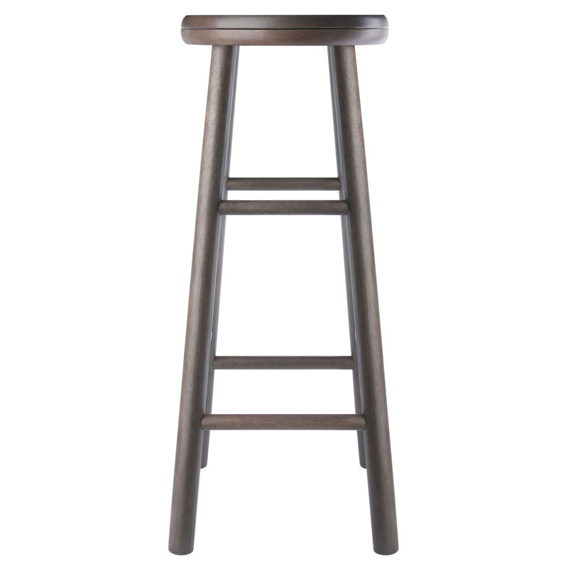 Swivel Solid Wood Counter Stool, Counter Stool, Oyster Grey