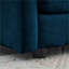 Canapés modulaires | Canapé modulaire moderne en forme de U pour le salon et amp; Cinéma maison | Bois massif | Double repose-pieds | Bleu | Chenille