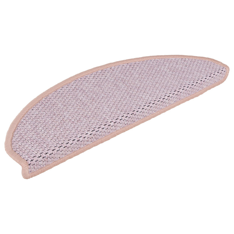 Shellson Non-Slip Stair Tread, Semi-Circle 21cm x 65cm, Light Beige