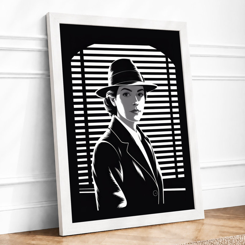 Silhouette in Noir Industrial - Framed Print, A1 - 84.1 x 59.4 cm, White