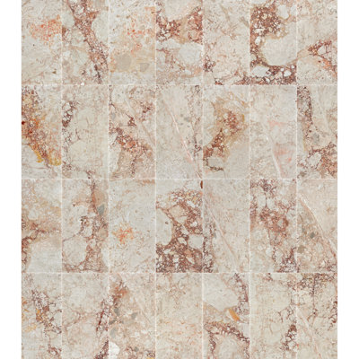 Pink Marble 12x24 Inch Polished Tiles For Commercial Interior Wall And Floor, 4 Pieces In A Box, Unique Color Luxury Style