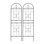 Paquet de 2 treillis de jardin en métal antirouille pour plantes grimpantes support de fleurs extérieur noir