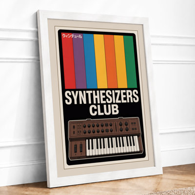 Synthesizers Club Retro - Framed Print