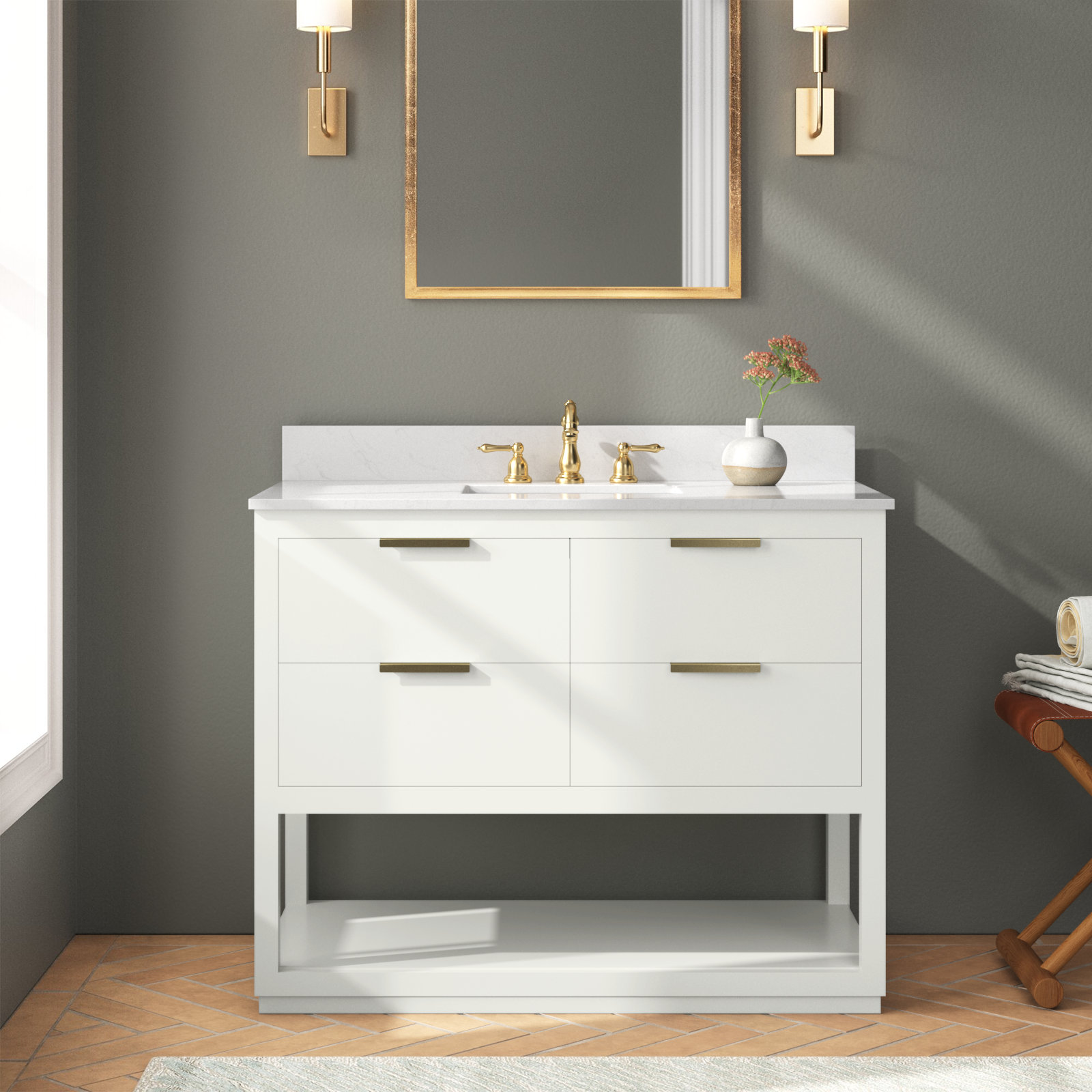 Felicity 42'' Single Bathroom Vanity, White