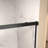 48" W × 72" H Single Sliding Shower Door,5mm fixed glass and 6mm sliding glass Frameless , Clear Tempered Glass, Stainless Steel handle,Matte Black-124324536