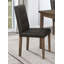 Ensemble de 2 chaises d'appoint avec dossier et siège en similicuir