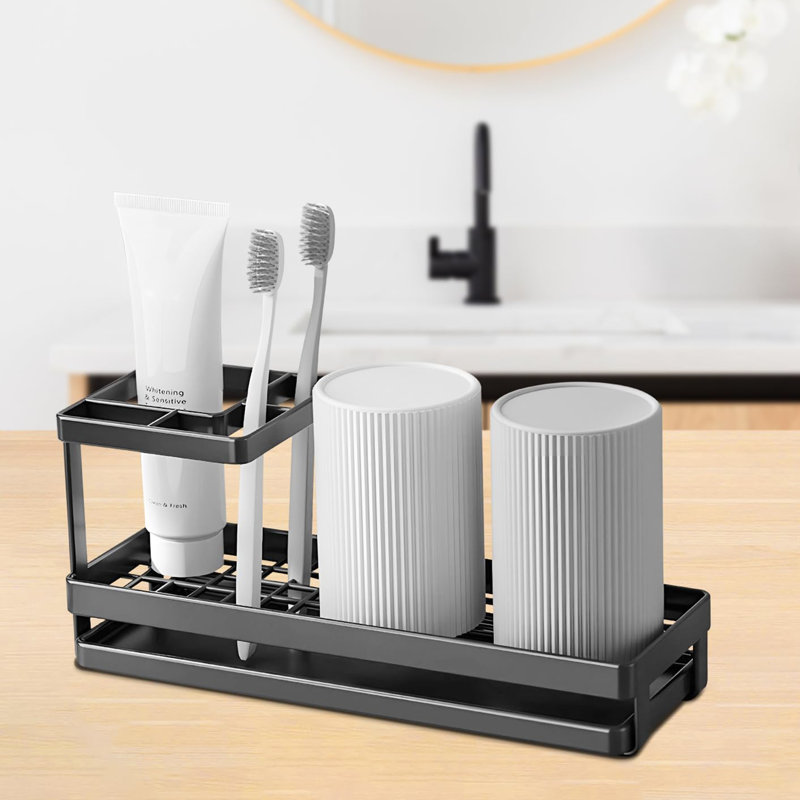 Bathroom Storage Container, Black