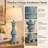 29" Distressed Blue Farmhouse Table Lamps Set with 3-Way Touch Dimming, USB-A & Type-C, LED Bulbs Included