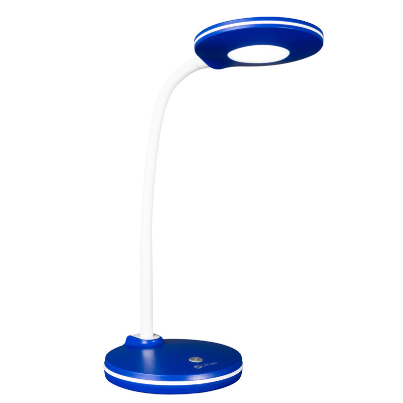 OttLite Study LED Desk Lamp Touch Activated Controls, 3 Brightness Settings, Adjustable Neck