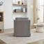 Fauteuil d'appoint pivotant rembourré à jupe avec coussin de dossier amovible Fauteuil confortable à 360 degrés pour le salon-1399156556