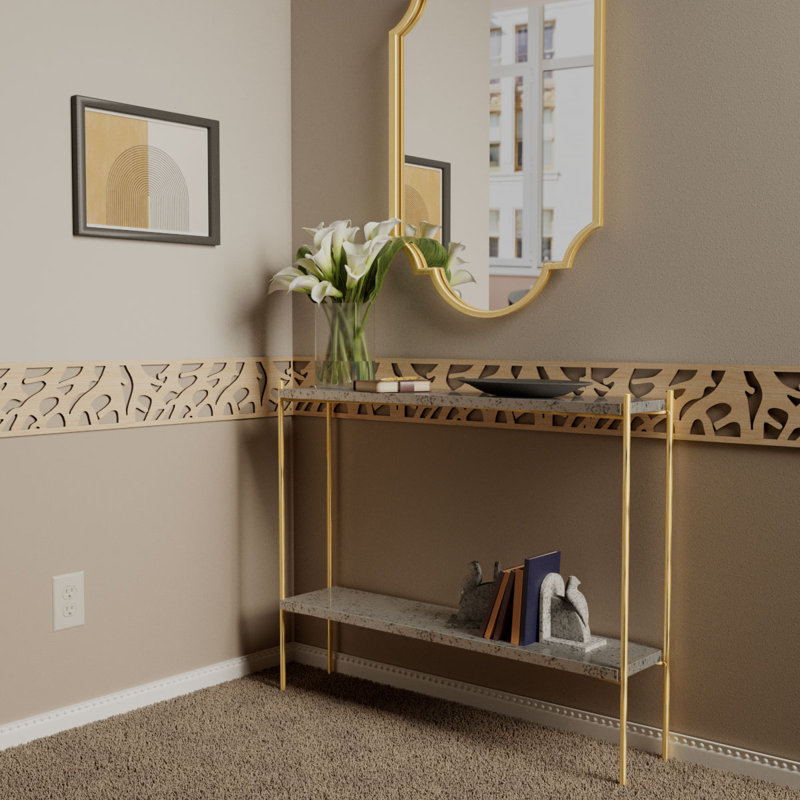 Manton Fretwork Moulding, Hickory, 8" H x 46.625" W x 0.375" D
