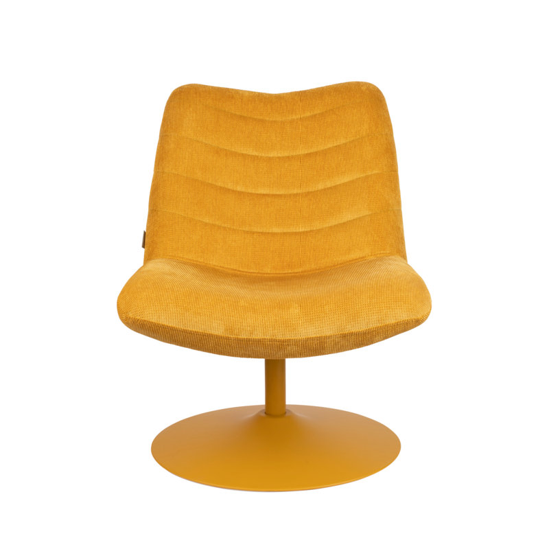 Bubba Swivel Lounge Chair, Yellow, Yellow Polyester Blend