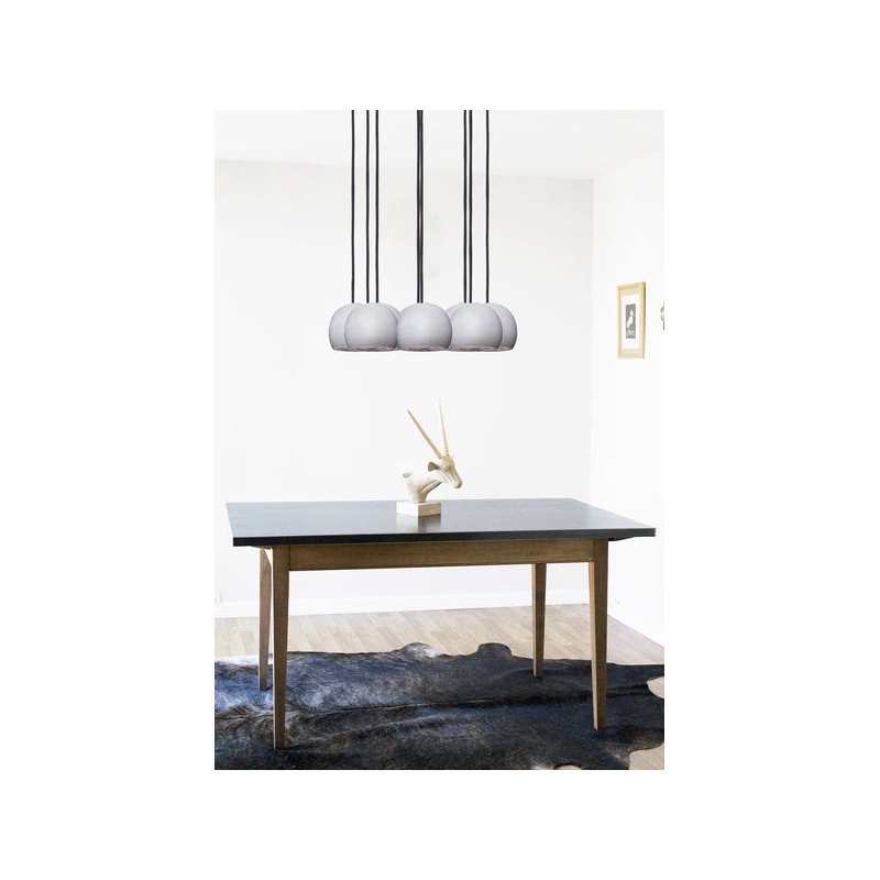 8 - Light Crystal Chandelier, Black, Gray/Silver, 84" H x 24" W x 24" D