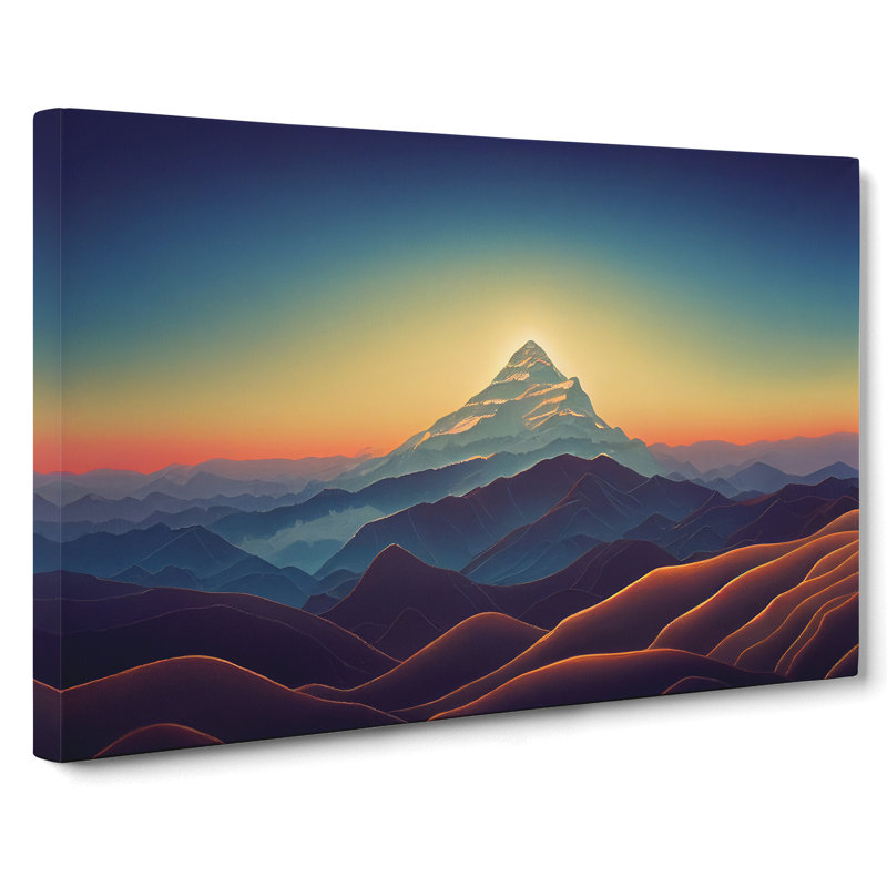 Peaceful Mountain Sunrise Vol.2 - Wrapped Canvas, 35cm H x 50cm W x 3cm D