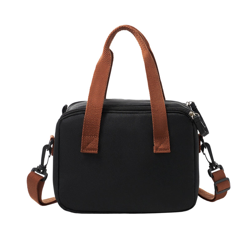 Portable Insulated Lunch Bag, Black