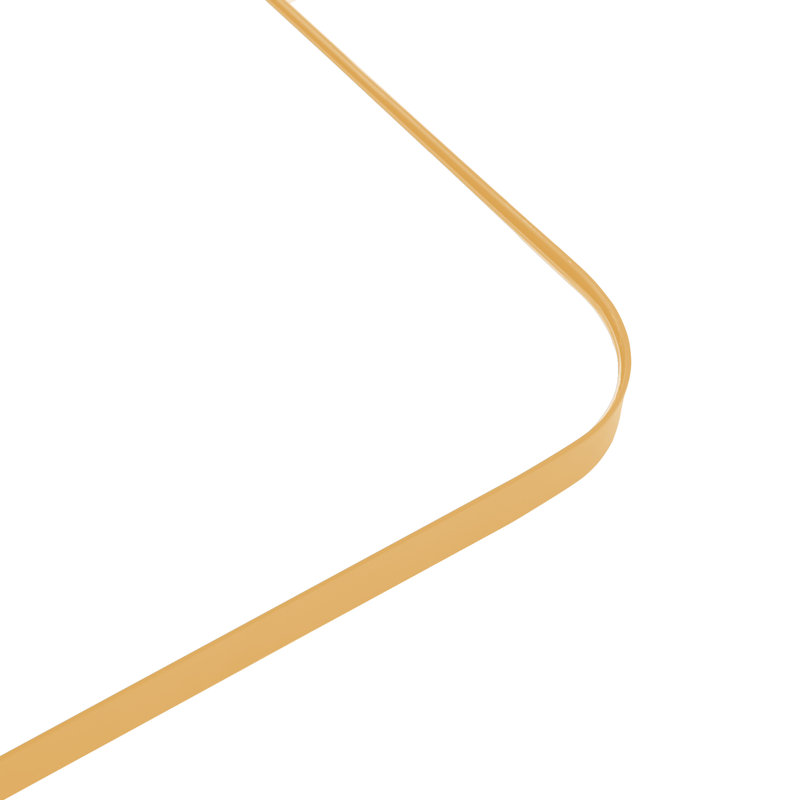 Qualls Metal Wall Mirror, Gold, 31" H x 24" W