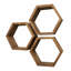 Ashoka 3 Piece Hexagon Alder Solid Wood-2106910394