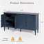 Buffet bleu 58,9 "- Buffet rétro avec tablettes réglables