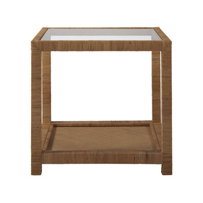 Adalard Glass Top End Table