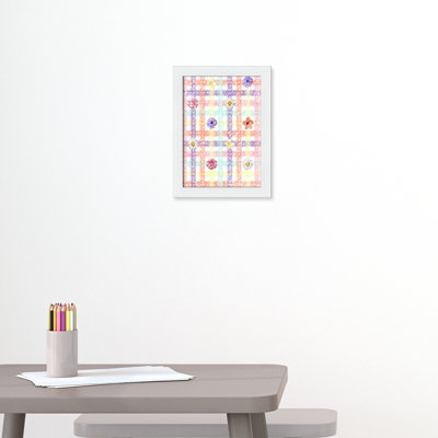Impression sur papier à carreaux unique avec fleurs