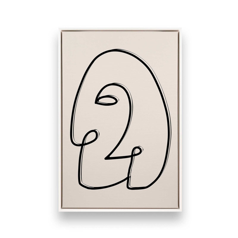 Mindful Gaze v2, impression, Toile à cadre flottant blanc opaque, H 18,75 po x l 12,75 po x P 1,75 po