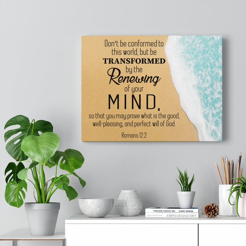 Romans 12:2 - Wrapped Canvas Print, 46cm H x 61cm W