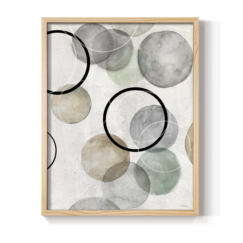 Bulles I, reproduction encadrée - bois massif, Naturel, H 30 po x l 24 po