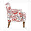 Fauteuil fleuri avec garniture cloutée et pieds en bois massif, idéal pour un décor champêtre et traditionnel, fauteuil d'appoint pour salon Wayfair