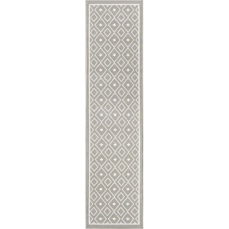 Geometric Indoor / Outdoor Rug, Runner 2' x 8'