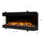 Flare 130.4cm W Matt Black Electric Fireplace