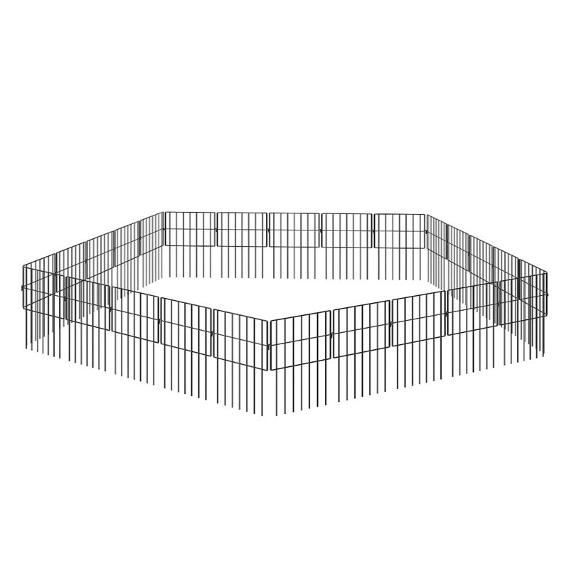 43cm H x 30.5cm W Metal Fence Panels Included
