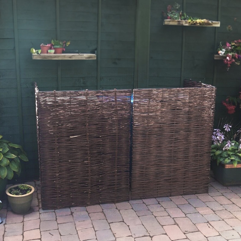 Willow Woven Trash Can Enclosure