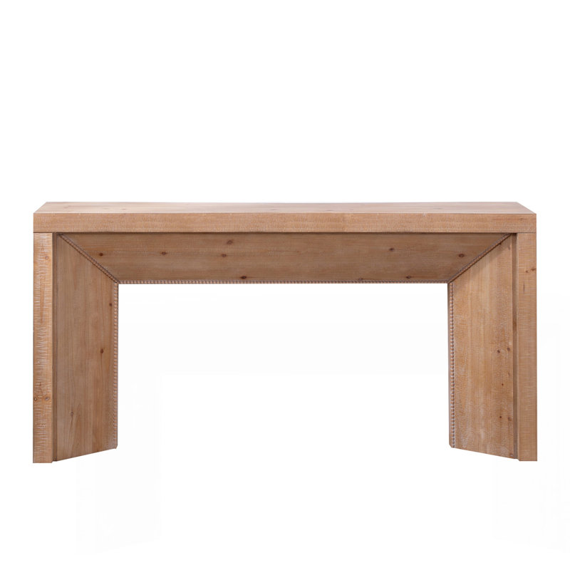 62" Modern Rustic Console Table – Solid-Look Engineered Wood Entryway Table
