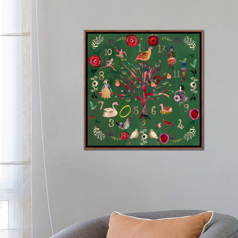 Douze jours - reproduction d'art murale - toile encadrée, Cadre flottant sans passe-partout, Brun, 26" H x 26" W
