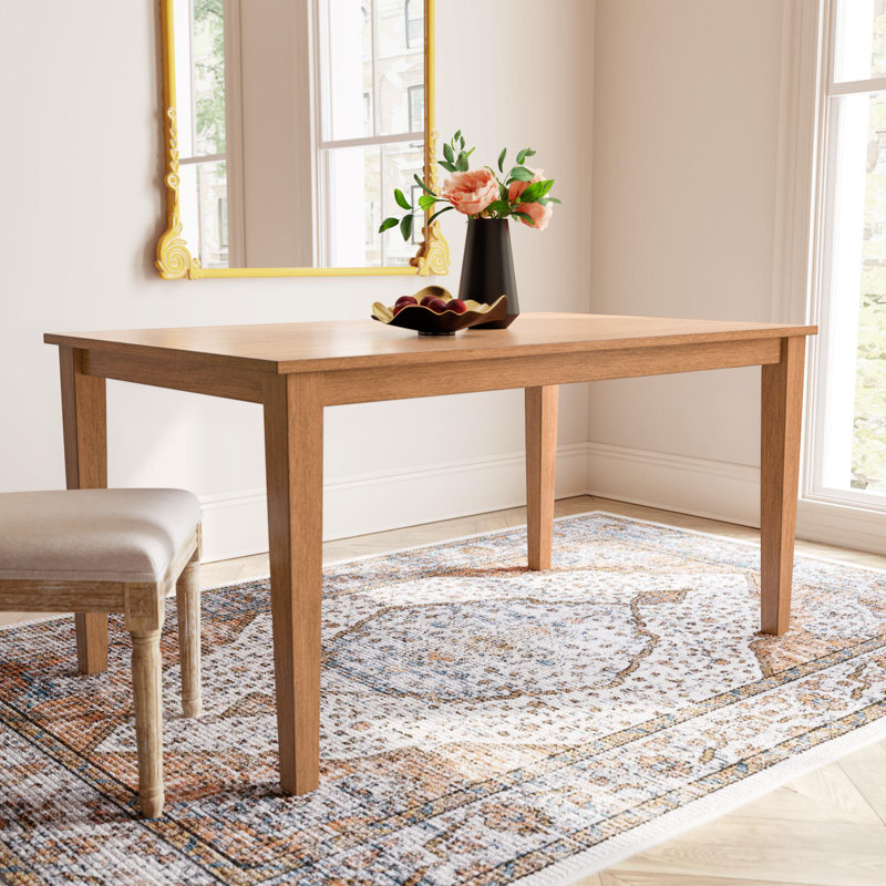 Table de salle à manger en bois massif Alexa-Mae, Chêne, H 30 po x l 36 po x L 60 po
