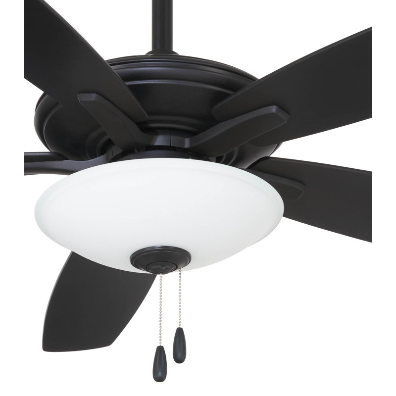 52" 5 - Blade LED Standard Ceiling Fan with Pull Chain and Light Kit Included